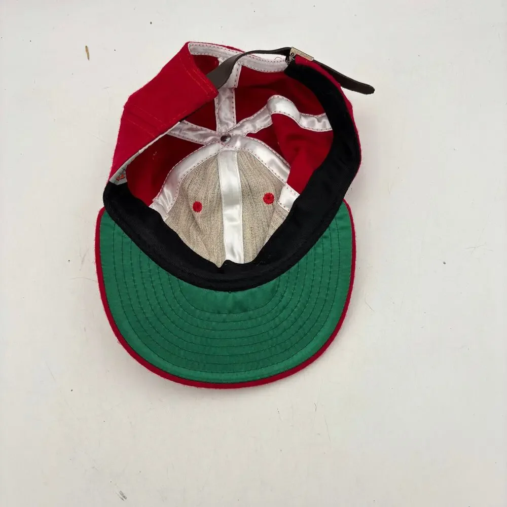Vintage Ebbets Field Flannels Los Angeles Dodgers LA Wool Leather Strapback Hat